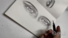 逼真眼睛传统素描绘画艺术训练视频教程 How to draw realistic eyes like a pro