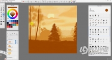 绘画教程 Autodesk Sketchbook8合1植被卡通概念场景数字绘画视频教程