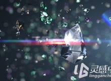 婚礼片头模板钻石相册展示AE模板Videohive Diamonds Explosion Logo Reveal