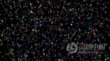 五彩纸屑缓慢落下欢乐节日活动庆典新年晚会装饰背景视频素材 Confetti