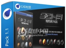 C4D材质包 Motion Squared Sci-Fi Texture Pack 1.1 for Cinema 4D C4D材质