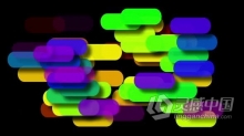 视频素材 3d 彩色按钮闪烁缓慢移动抽象艺术背景动画视频素材下载