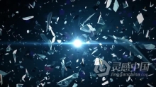抽象断裂破碎玻璃碎片飞溅动画效果视频素材 Abstract Fracture Pieces