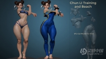 ZBrush街霸游戏春丽女性角色雕刻实例制作视频教程