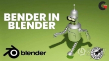 Blender疯狂机器人卡通人物3D建模视频教程 3D Modeling, Rigging And Animating A Cartoon Character