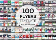 100组商业传单PSD模板合集 100 Business Flyers Bundle