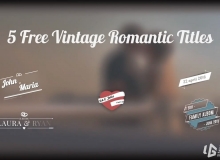 复古婚礼标题文字展示AE模板 Videohive 5 Vintage Wedding Titles