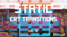 AE模板-CRT静态转场抽象复古故障过渡AE模板下载 CRT Static Transitions Vol. 01