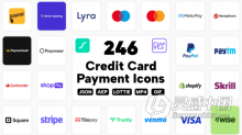 AE模板-246个信用卡和支付Lottie图标AE模板下载 246 Credit Card & Payment Lottie Icons