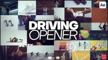 快速时尚多屏图文开场社交媒体宣传片头AE模板下载 Driving Opener
