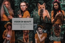 黑暗情绪森系人像Lightroom预设 12 Mobile Lightroom, Vision of Beauty