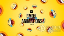 2D卡通表情符号循环动画背景元素PR模板 Emoji Animations Pack for Premiere Pro