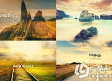 全景展示特效动画AE模板 Videohive Panoramic Opener