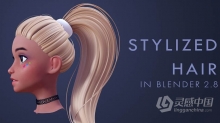 Blender头发马尾辫发型实例制作视频教程 Modeling Stylized Hair in Blender