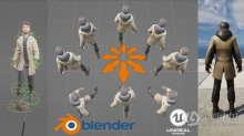 从Blender到游戏引擎完整角色动画制作流程视频教程