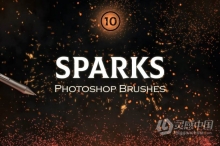 火光火花喷溅特效PS笔刷 Sparks Photoshop Brushes