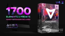 1700+视频特效包装动画预设包AE脚本 Video Library v4.2预设包 Animation Studio脚本预设