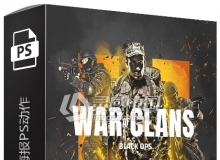 影海报PS动作War Of Clans Photoshop Action 附视频教程