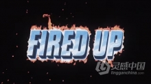 3D金属卡通和切割效果火焰过渡和文本标题AE模板下载 Fired Up Titles