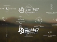 10组浪漫小清新婚礼文字标题动画PR模板