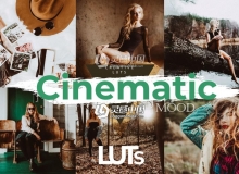 10组人像电影情调后期剪辑LUT调色预设 Cinematic Mood Luts