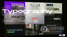 自适应效果现代广告宣传视频字幕社交媒体文本动画PR模板下载 Typography 0.3