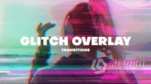 AE模板-20个毛刺故障无缝过渡视频叠加技术转场 Glitch Transitions - Overlay