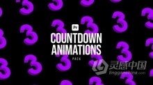 25个数字倒计时动画元素数字倒数循环背景素材PR模板 Countdown Animations Pack for Premiere Pro