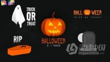 FCPX插件 Halloween Spooky Titles FCPX插件万圣节幽灵主题文字标题动画