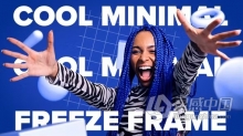 3D图形动态文本酷酷的冻结帧动画人物介绍定格场景PR模板下载 Cool Minimal Freeze Frame