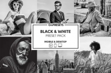 黑白电影胶片人像调色Lightroom预设 OnPresets-BLACK & WHITE