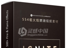 554组4K地面水面火焰熊熊大火燃烧喷发特效视频素材 Ignite-Fire