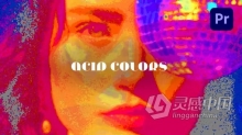 12+色彩效果叠加创建时尚现代视频Acid Colors Effects-PR预设