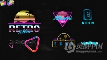 FCPX插件 6组霓虹灯效果复古风格标题视频字幕模板Neon Creative Titles