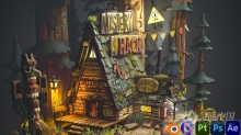 Blender神秘小屋完整实例制作训练视频教程