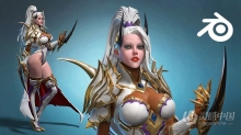 Blender女刺客游戏角色完整制作工作流程视频教程