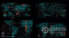 AE模板-HUD UI Earth高科技信息图表用户界面地球效果AE模板下载