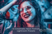 电影霓虹灯肖像Lightroom预设 Cinematic Neon Portrait Lightroom Presets