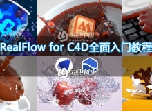 零基础RealFlow for C4D全面入门中文视频教程