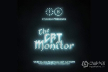 PS动作-老式复古CRT显示器花屏闪烁模糊霓虹辉光效果PS动作 The CRT Monitor