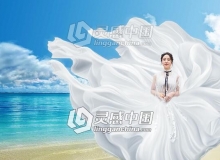 婚礼摄影师必备-高清柔美飘纱夜光摆裙PSD源文件