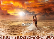 夕阳天空高清叠加合成素材 105 Sunset Sky Photo Overlays