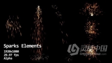 6种火花飞溅特效动画合成视频素材 Sparks Elements