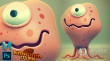 Maya卡通章鱼怪兽角色完整实例制作视频教程 Creating a Cartoon Octopus Monster in Maya 2020