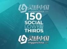150个社交媒体字幕条标题动画PR模板