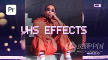 VCR和复古老电影设计效果色差故障VHS效果元素叠加PR模板下载 VHS Effects