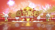AE模板-兔年喜庆中国新春片头祝福开场片头AE模板下载