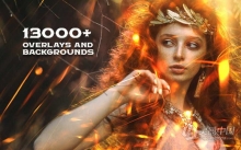 图片素材-13000+超大规模照片摄影后期特效创意合成叠加纹理背景素材合集 SuperMassive Bundle: 13,000+ Overlays &