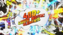 AE模板-Motion FX 400多种卡通3D液体图形动画特效元素工程文件下载