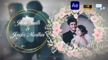 AE模板-浪漫花卉婚礼请柬幻灯片优雅宴会活动邀请函小视频AE模板下载 Wedding Invitation Slideshow